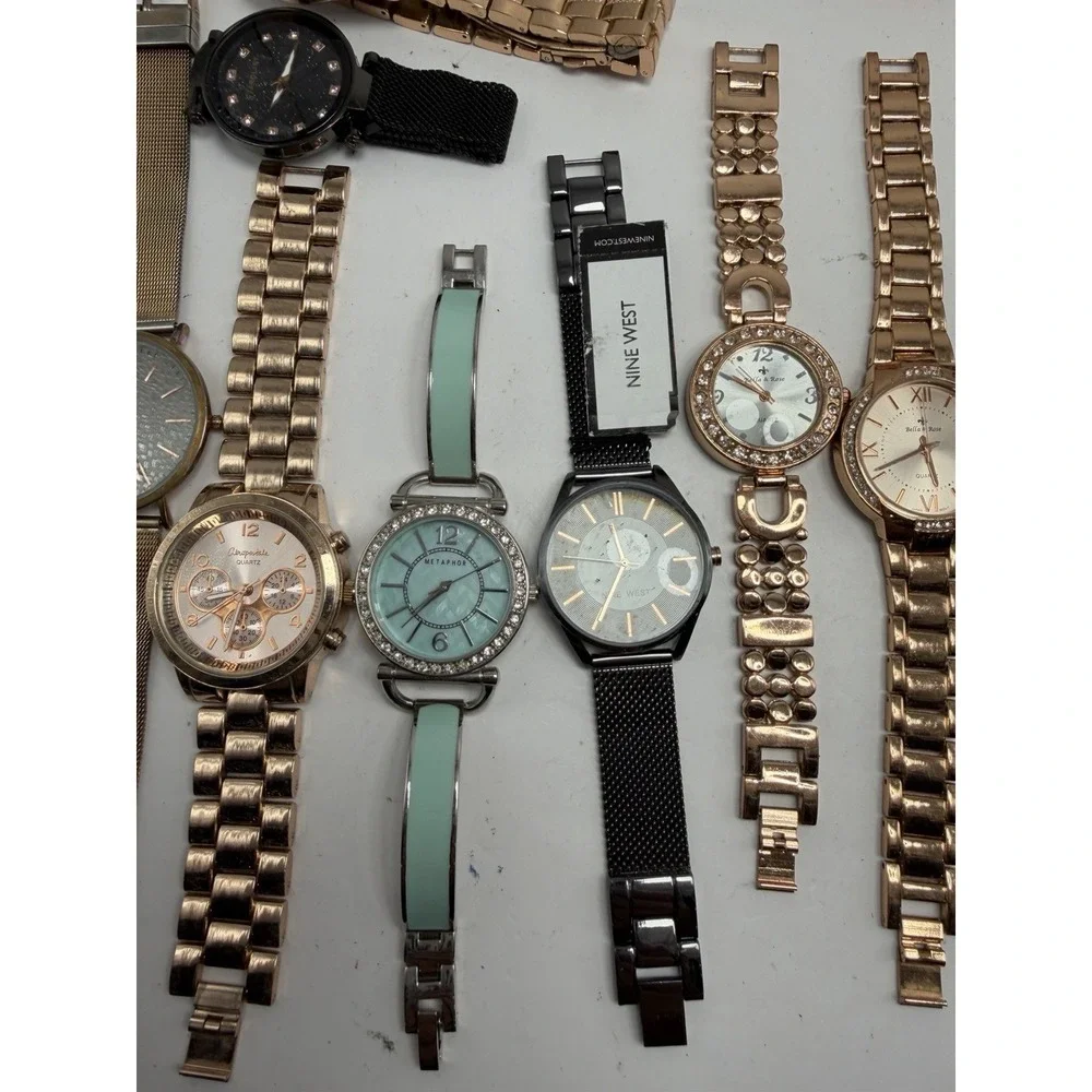 Mixed Brands Ladies Watches ALL‎ METAL Lot Of 25 For Parts Repair